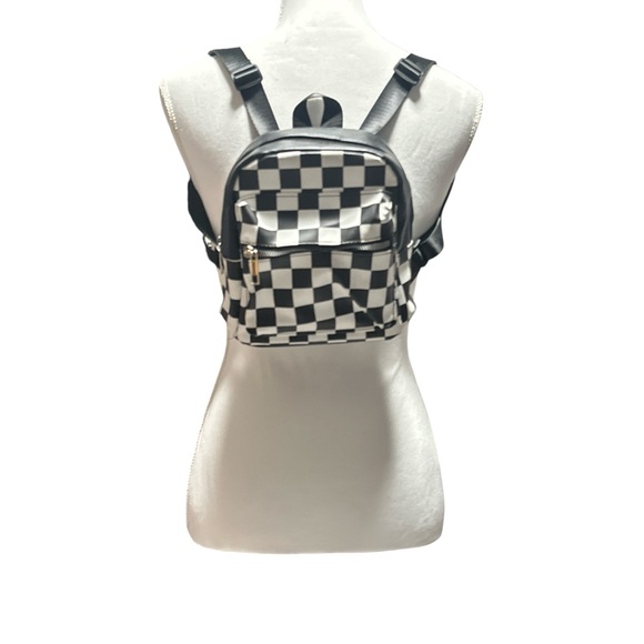 Checkered Mini Backpack - Picture 2 of 10